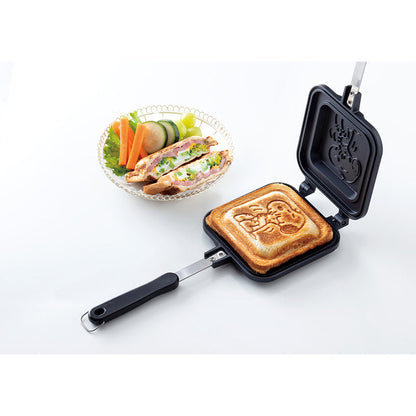 Skater Peanuts Snoopy Square Aluminium Hot Sandwich Toaster Maker Frying Pan