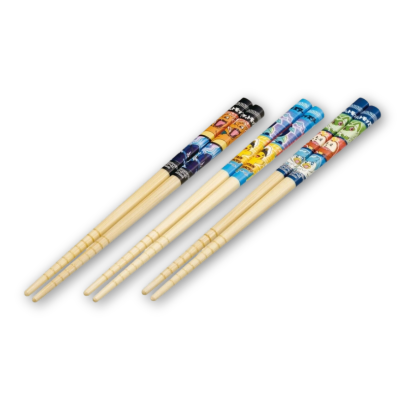 Skater Pokemon Bamboo Chopsticks 3 Pairs Set