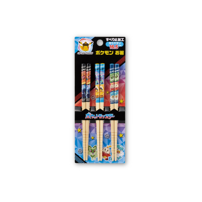 Skater Pokemon Bamboo Chopsticks 3 Pairs Set