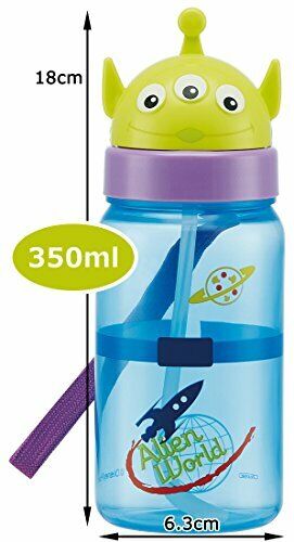 Skater Disney Pixar Toy Story Alien 3D Head Bottle With Straw 350ml