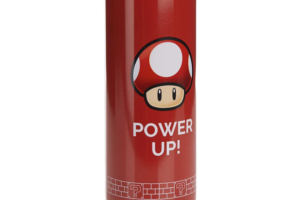 Super Mario Power Up Toad Metal Water Bottle 500ml