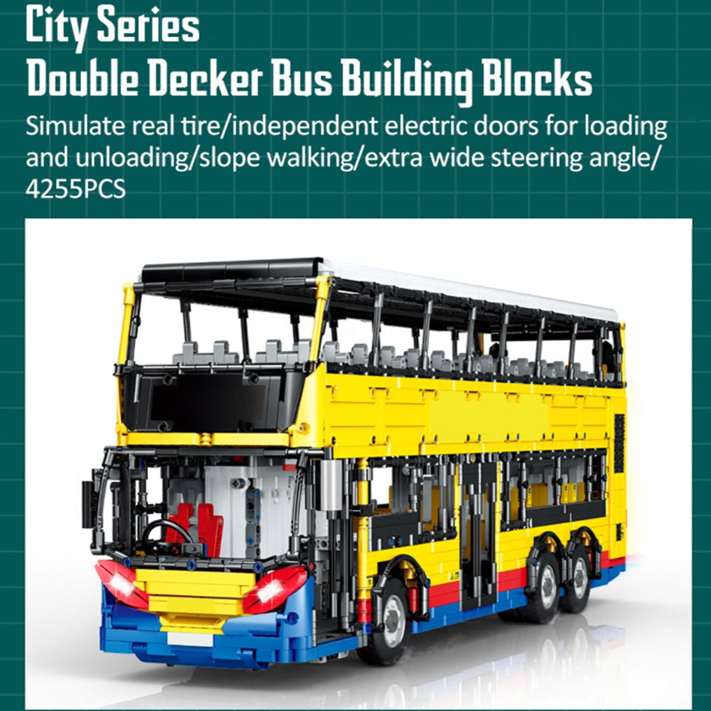 Double Decker Bus Dennis Enviro 500 Remote Control Building Bricks Toy with 4255pcs