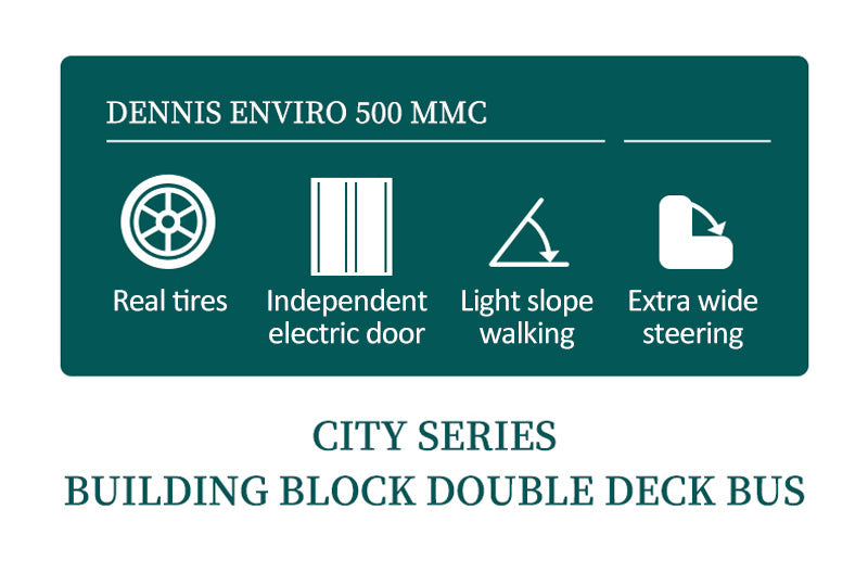 Double Decker Bus Dennis Enviro 500 Remote Control Building Bricks Toy with 4255pcs