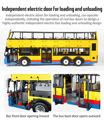 Double Decker Bus Dennis Enviro 500 Remote Control Building Bricks Toy with 4255pcs