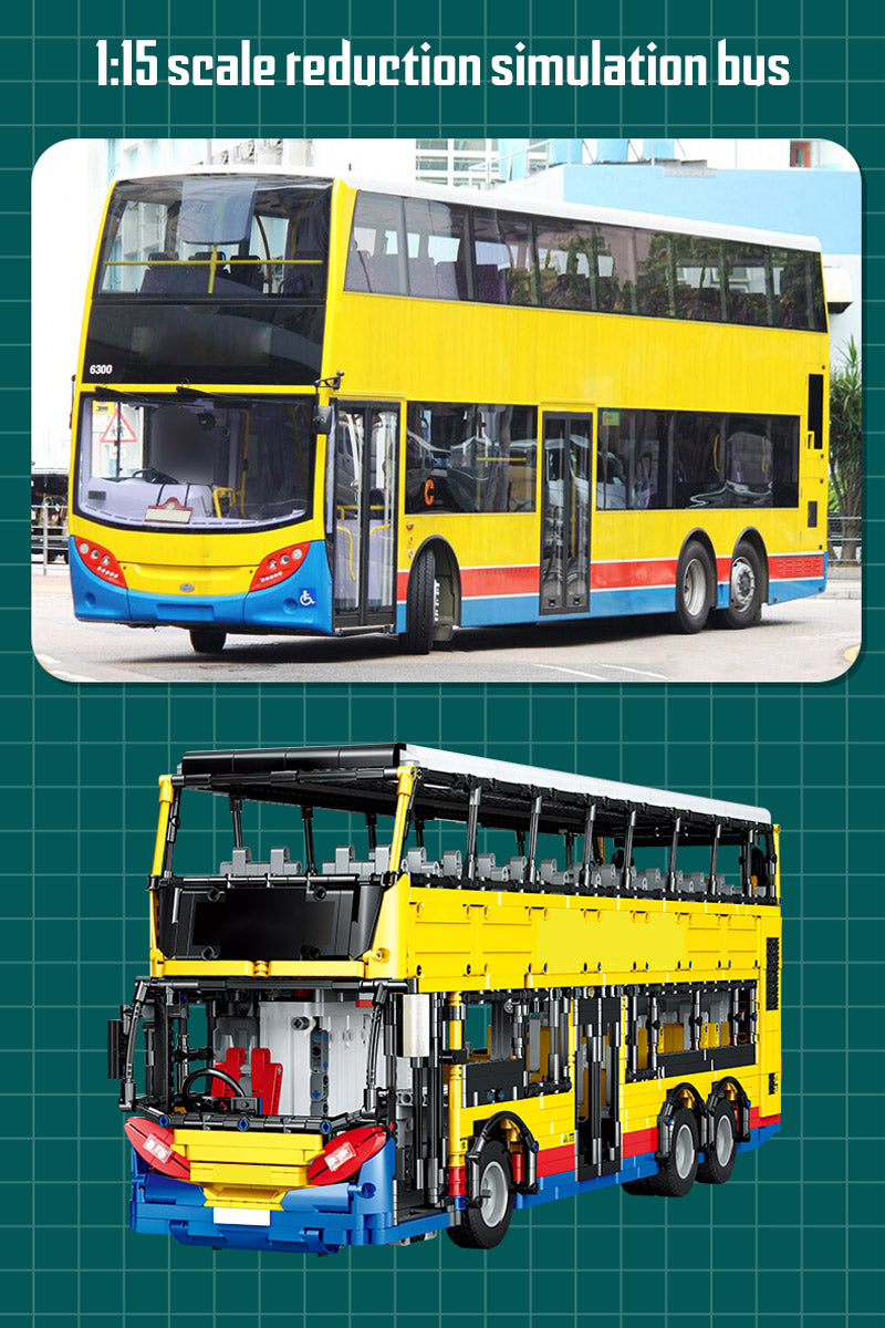 Double Decker Bus Dennis Enviro 500 Remote Control Building Bricks Toy with 4255pcs