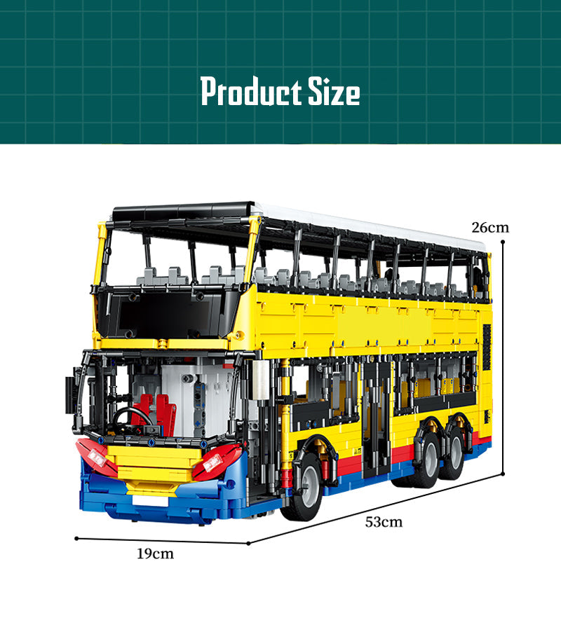 Double Decker Bus Dennis Enviro 500 Remote Control Building Bricks Toy with 4255pcs